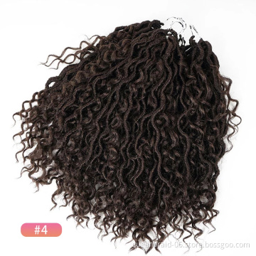 New Goddess Locs Crochet Hair Faux Locs Wavy Crochet Curly Hair Faux Locs Crochet with Curly Ends River Curls Crochet Hair